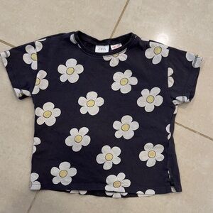 Zara Kids Dark Grey Daisy Tee